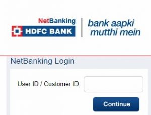 what is domain id in net banking hdfc