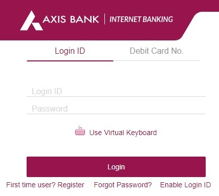 axis bank net banking procedure