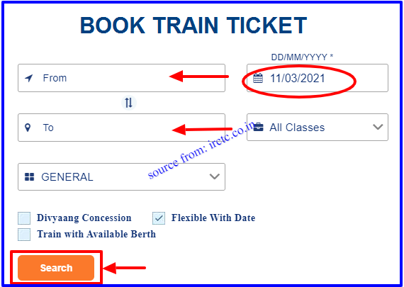 IRCTC Advance Train Ticket Booking through online